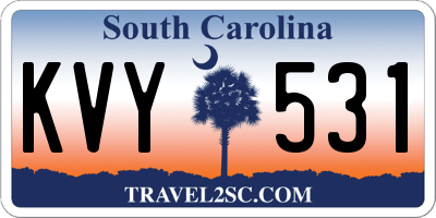 SC license plate KVY531