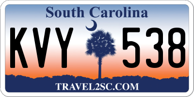 SC license plate KVY538
