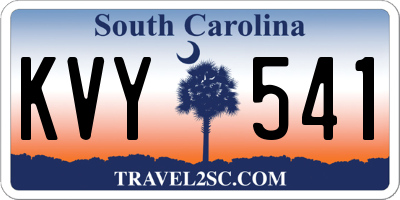 SC license plate KVY541