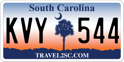 SC license plate KVY544