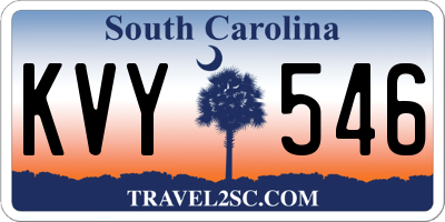 SC license plate KVY546
