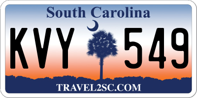 SC license plate KVY549