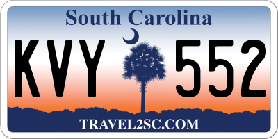SC license plate KVY552