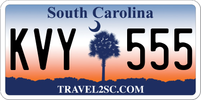 SC license plate KVY555