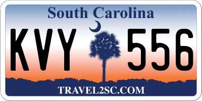 SC license plate KVY556