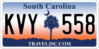 SC license plate KVY558