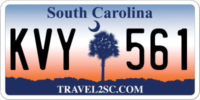 SC license plate KVY561