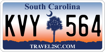 SC license plate KVY564