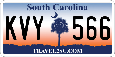 SC license plate KVY566