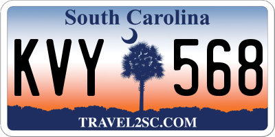 SC license plate KVY568