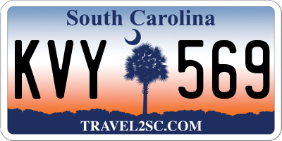 SC license plate KVY569