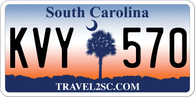 SC license plate KVY570