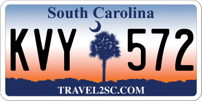 SC license plate KVY572
