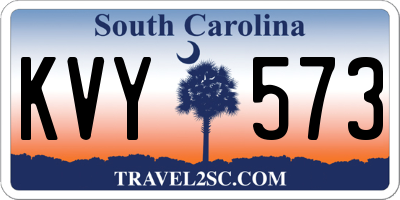 SC license plate KVY573