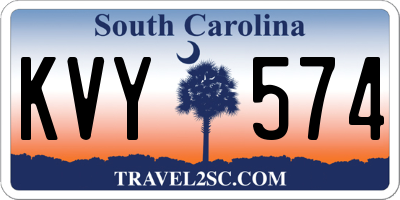 SC license plate KVY574