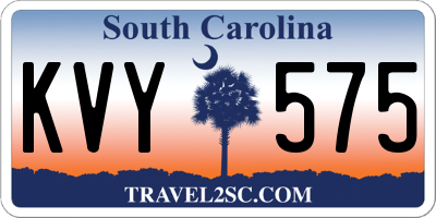 SC license plate KVY575