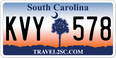 SC license plate KVY578