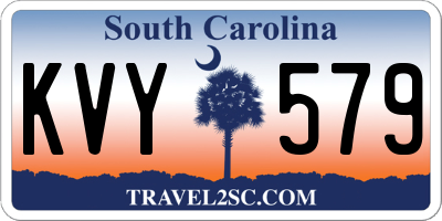 SC license plate KVY579