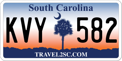 SC license plate KVY582