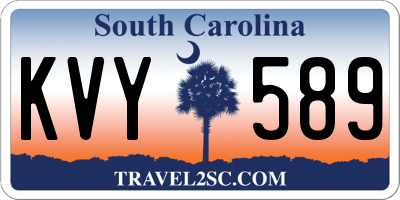 SC license plate KVY589