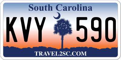 SC license plate KVY590