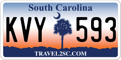 SC license plate KVY593