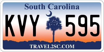 SC license plate KVY595