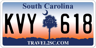 SC license plate KVY618
