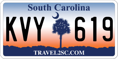 SC license plate KVY619