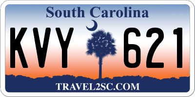 SC license plate KVY621