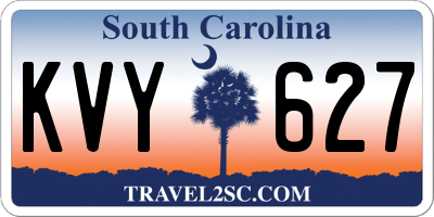 SC license plate KVY627