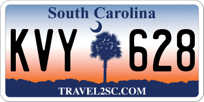 SC license plate KVY628