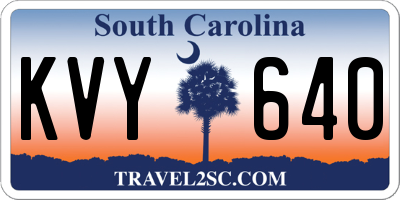 SC license plate KVY640