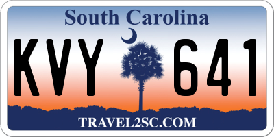 SC license plate KVY641