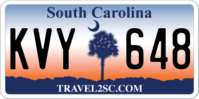 SC license plate KVY648
