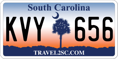 SC license plate KVY656