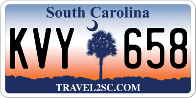 SC license plate KVY658