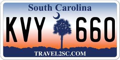 SC license plate KVY660