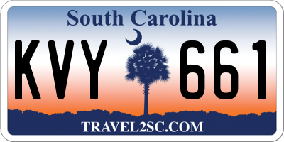 SC license plate KVY661