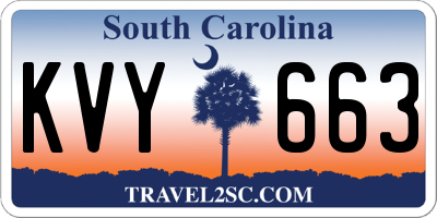SC license plate KVY663