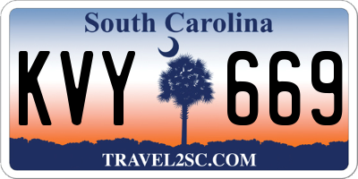 SC license plate KVY669