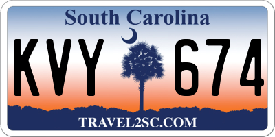 SC license plate KVY674