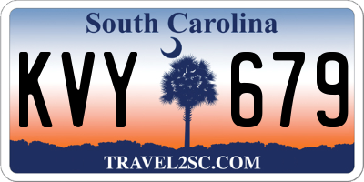 SC license plate KVY679