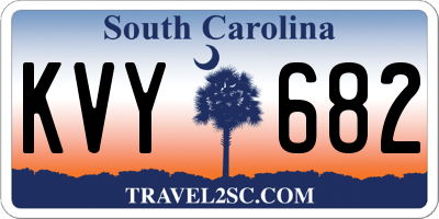 SC license plate KVY682