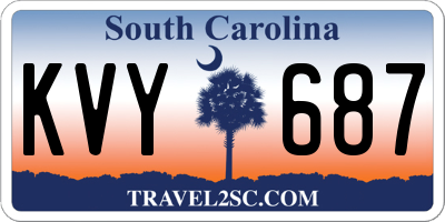 SC license plate KVY687