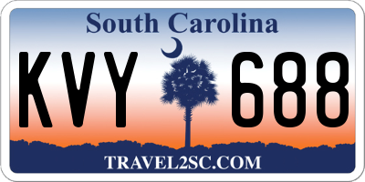 SC license plate KVY688