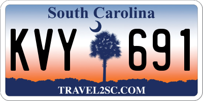 SC license plate KVY691