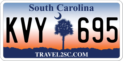 SC license plate KVY695