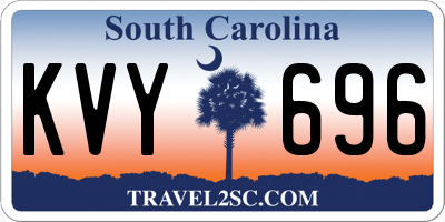 SC license plate KVY696