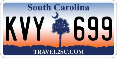 SC license plate KVY699